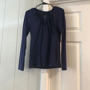 Purple tie detail top